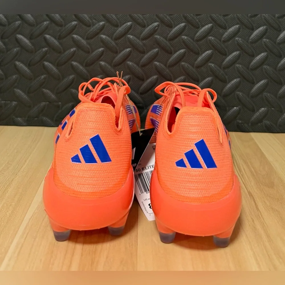 Adidas F50‎ Elite AG Soccer Cleats Beam Orange Blue JH7637 Mens Size 8